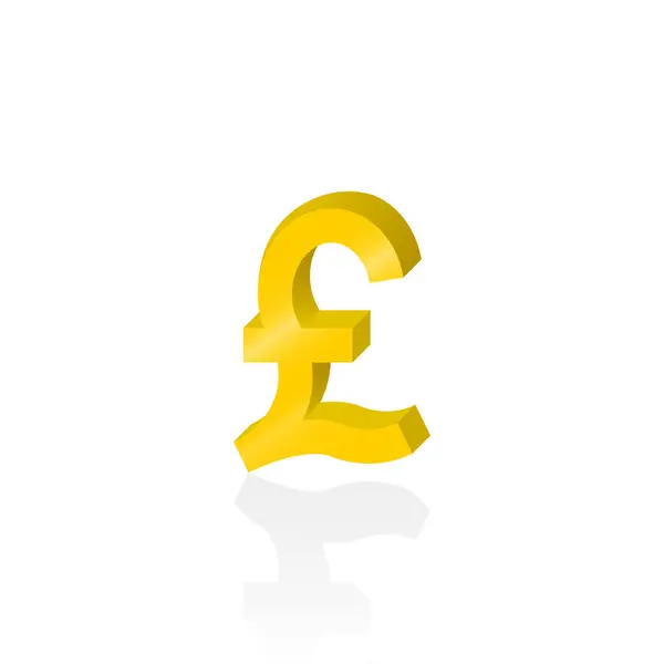 Gold British Pound Sterling Lira Symbol Vector Graphics — Stock Vector