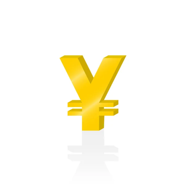 Gold Japan Yen Векторная Графика — стоковый вектор