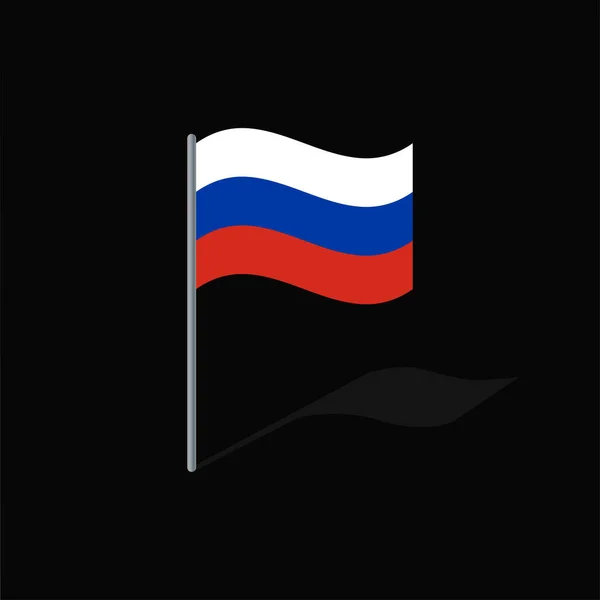 Russia Flag Pole Vector Graphics — Stock Vector