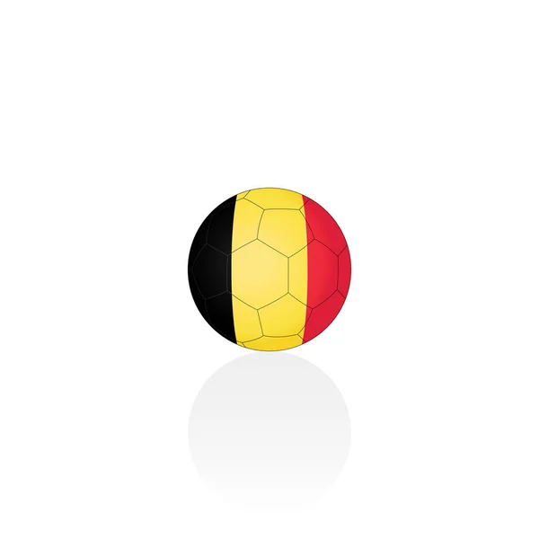 Belgische Nationalflagge Auf Fußball Vektorgrafik — Stockvektor