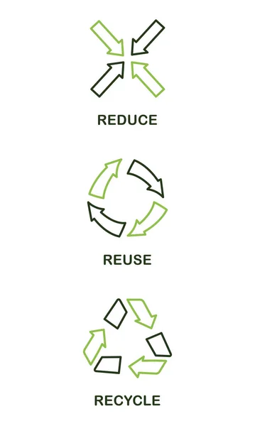 Der Umwelt Reduzieren Wiederverwendungsrecycling — Stockvektor