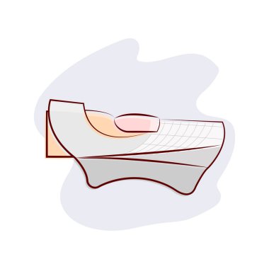 Tırnak uzantısı için vektör illüstrasyon formu