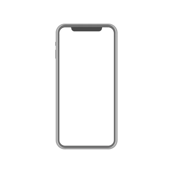 Pantalla Del Iphone Simple Ilustración Vectorial Gris Para Diferentes Tipos — Vector de stock