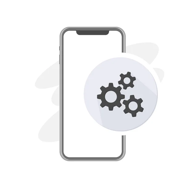 Ändra Inställningar Inställningar Mobiltelefon Visa Alternativ Inställningar Smartphone Vektor Ikon — Stock vektor