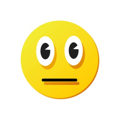 Tatmin seviyesi simgesi, sarı yuvarlak 3d gülümseme vektör düğmesi veya değerlendirme için çıkartma