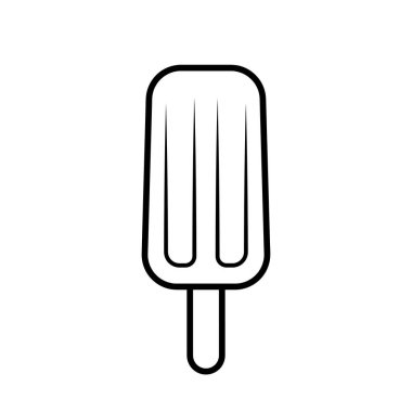 dondurma siyah taslak simgesi, tek ürün, yaz sembolü