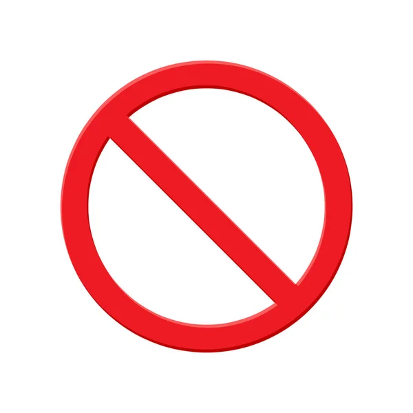 Sign Forbidden Circle Prohibited Red Icon Vector Image — Vettoriale Stock