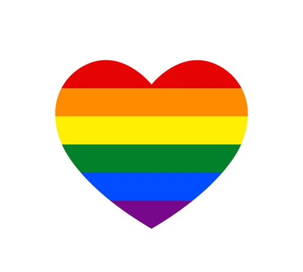 Pride Month Lgbt Heart Vector Icon Set Lesbian Gay Bisexual — Vetor de Stock