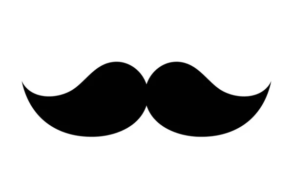 mustache black vector icon, flat mustache for web site, fashion decoration and barbershop single symbol