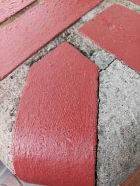 Kırmızı ve kahverengi klasik tuğla arkaplanı kapat.