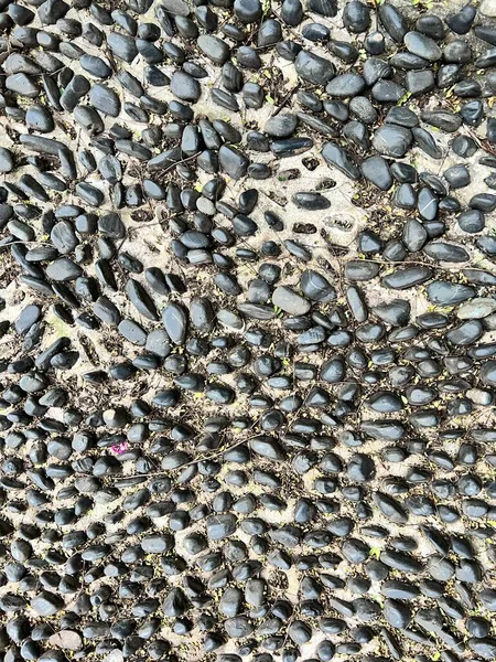 Закрыть Небольшие Черные Камни Фон — стоковое фото