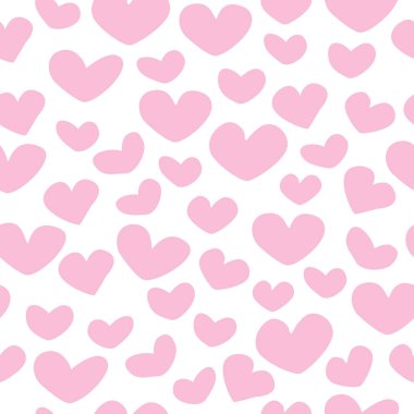 Soyut sorunsuz kalp desen. Mürekkep çizim.