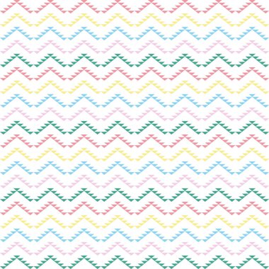Kabile vektörü kusursuz desen. Aztek geometrik süslemelerini salla. Renkli pastel üçgen desen, geometrik şekillerin retro deseni.