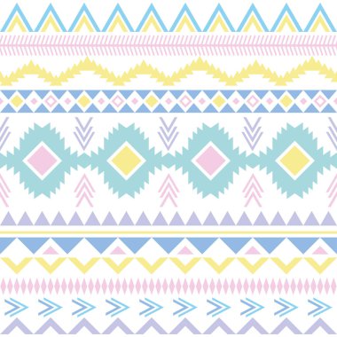 Sorunsuz vektör kabile doku ayarlayın. Vektör çizgili desen. Kabile sorunsuz doku. Vintage etnik sorunsuz zemin