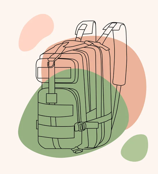Suitcase Rides Alarm Bag Urban Bug Out Bag Survival Kit — ストックベクタ