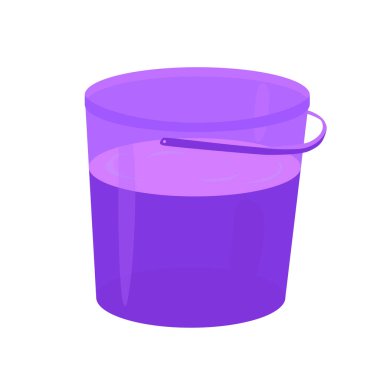 Sulu mor vektör kovası, boya.