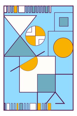 Vector abstract geometric elements and shapes in modern style. Good for wall decoration, postcard or brochure cover design. 