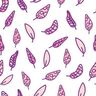 Renkli pastel tüyler ya da yapraklar. Kusursuz vektör deseni. Bebek kundaklama battaniyeleri, önlükler, çarşaf, kumaş, albüm için sonsuz doku.