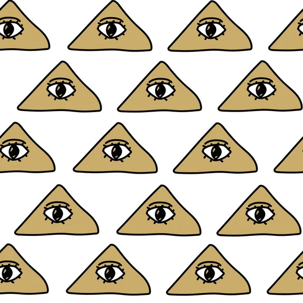 가시없는 파스텔 피라미드의 상징을 수있었습니다 눈으로 삼각형을 그리고 당신의 디자인을 — 스톡 벡터