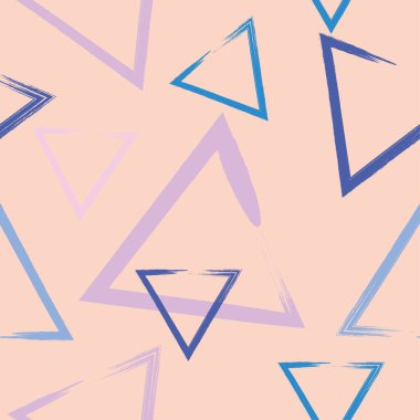 Pattern pastel triangle geometrical of stylized by hand background. Modern  design for paper, cover, fabric, interior decor and other users. Vector illustration.