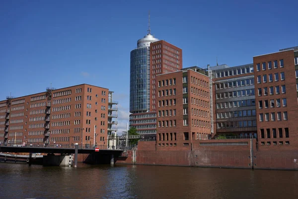 Hamburgo Alemania Julio 2021 Paisaje Idílico Arquitectura Redbrick Puerto — Foto de Stock