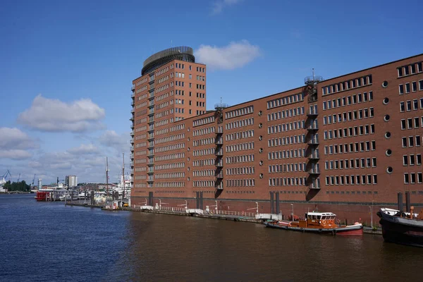 Hamburgo Alemania Julio 2021 Paisaje Idílico Arquitectura Redbrick Puerto — Foto de Stock
