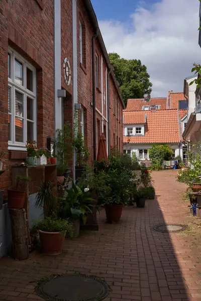 Luebeck Alemanha Julho 2021 Centro Cidade Velha Distrito Chamado Innenstadt — Fotografia de Stock