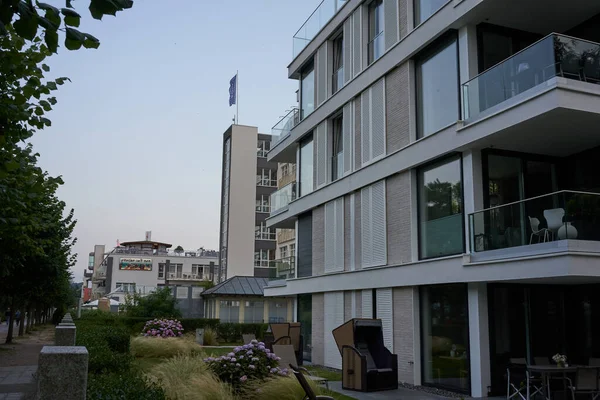 Binz Alemania Julio 2021 Paseo Marítimo Arquitectura Del Baño Noche — Foto de Stock