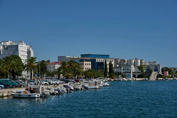 Zadar Chorwacja Sierpnia 2021 Port Zadar Letnie Popołudnie — Zdjęcie stockowe