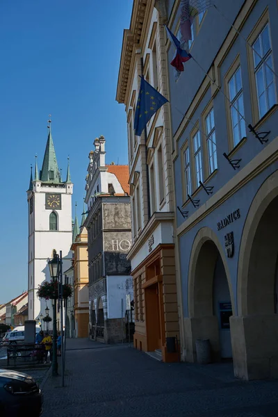 Litomerice Czech Republic September 2021 Peace Square Litomice Large Public — Stock Photo, Image