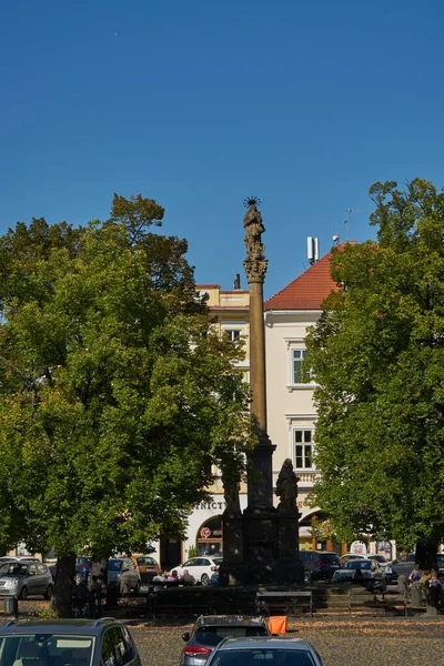 Litomerice Çek Cumhuriyeti Eylül 2021 Litomice Deki Barış Meydanı Orta — Stok fotoğraf