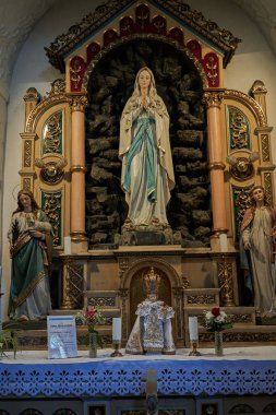 Uherske Hradiste, Çek Cumhuriyeti - 11 Eylül 202 - Fransisken Manastırı 'nın bir parçası olan Annunciation Kilisesi                               