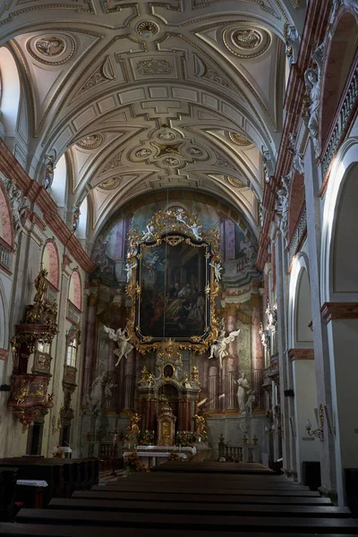 Uherske Hradiste Czech Republic September 2021 Interior Baroque Church Francis — Stock Photo, Image