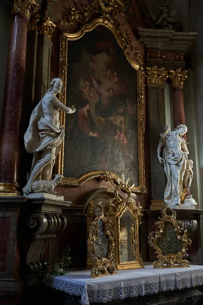 Uherske Hradiste Czech Republic September 2021 Interior Baroque Church Francis — Stock Photo, Image