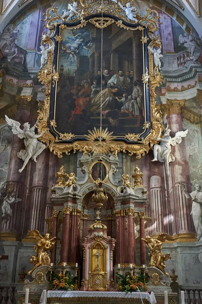 Uherske Hradiste Czech Republic September 2021 Interior Baroque Church Francis — Stock Photo, Image