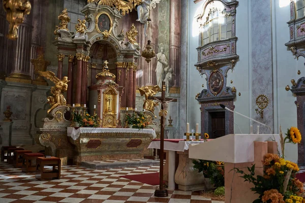 Uherske Hradiste Czech Republic September 2021 Interior Baroque Church Francis — Stock Photo, Image