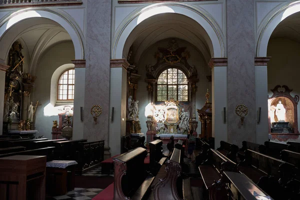 Uherske Hradiste Czech Republic September 2021 Interior Baroque Church Francis — Stock Photo, Image