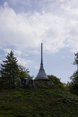 Marianske Lazne, Çek Cumhuriyeti - 26 Eylül 2021 - Minyatür Park Boheminyum - Jested Tower                               