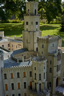 Marianske Lazne, Çek Cumhuriyeti - 26 Eylül 2021 - Minyatür Park Boheminyum - Hlukok Kalesi                               