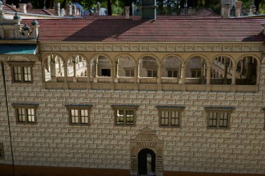 Marianske Lazne, Çek Cumhuriyeti - 26 Eylül 2021 - Minyatür Park Boheminium - Litomysl Şatosu                               