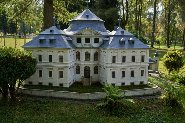 Marianske Lazne Csehország 2021 Szeptember Miniatúrák Park Boheminium Charles Crown — Stock Fotó