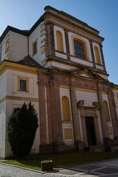 Jicin Czechy Marca 2022 Kościół Jakuba Wielkiego Jest Bezpośrednio Połączony — Zdjęcie stockowe