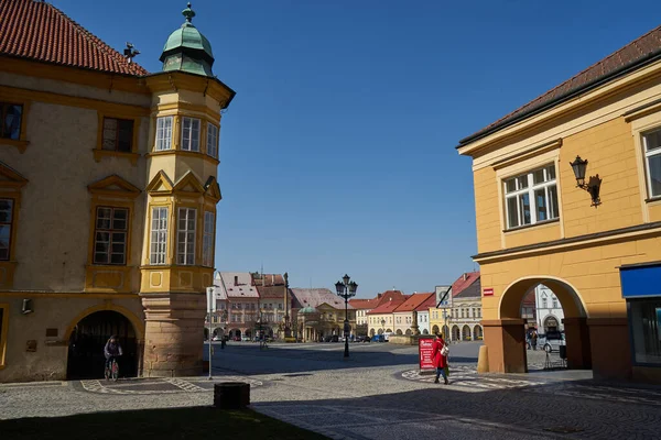 Jicin Τσεχία Μαρτίου 2022 Πλατεία Valdtejn Πρώην Επίσης Πλατεία Masaryk Εικόνα Αρχείου