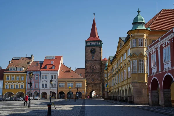 Jicin Τσεχία Μαρτίου 2022 Πλατεία Valdtejn Πρώην Επίσης Πλατεία Masaryk Royalty Free Εικόνες Αρχείου