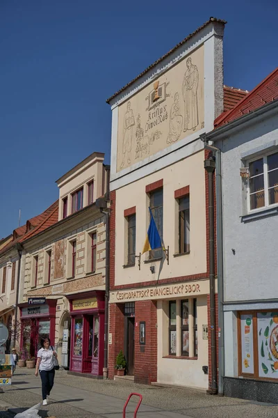 Beroun Czech Republic May 2022 Jan Hus Square Sunny Spring — Stock Photo, Image