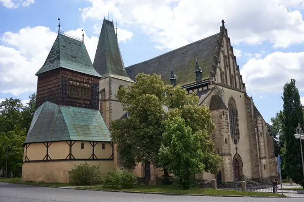 Rakovnik République Tchèque Juillet 2022 Église Gothique Saint Barthélemy Par — Photo
