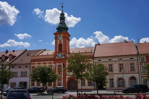 Rakovnik Czech Republic July 2022 Hus Square Town Hall Historical — Foto de Stock