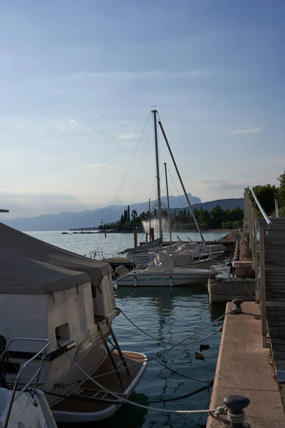 Bardolino Italy July 2022 One Biggest Most Beautiful Harbors Lake — Stok fotoğraf