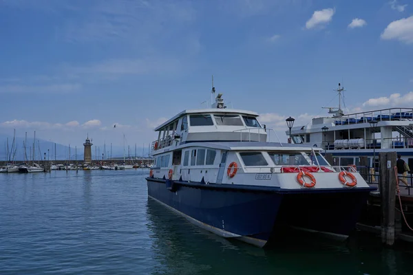 Desenzano Del Garda Italy July 2022 Yachts Boats Docked Port — Φωτογραφία Αρχείου