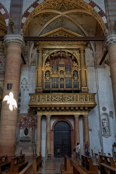 Verona Italy July 2022 Basilica Saint Anastasia Example Italian Gothic — Stock Photo, Image